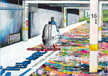 #2 Acrylique sur toile Société Hydro M2AC Sucé sur Erdre 제목이 "#2 Acrylique sur to…"인 미술작품 A.T.6 Alexandre Trubert로, 원작, 아크릴