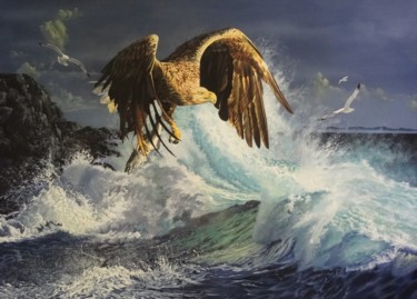 Peinture intitulée "Sea Eagle" par Julian Wheat, Œuvre d'art originale, Acrylique