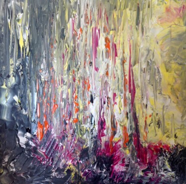 Painting titled "Stalagmite" by Moreau Franck Didier, Original Artwork, Acrylic