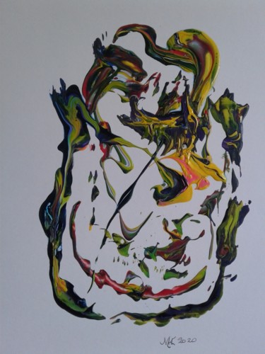 Schilderij getiteld "Phoenix" door Marianne Huizinga, Origineel Kunstwerk, Acryl