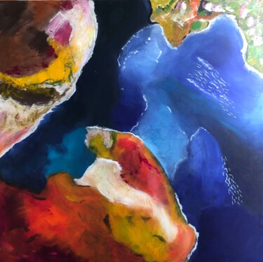 Peinture intitulée "ESTUAIRE 4" par Pascale Rey-Texier, Œuvre d'art originale, Acrylique Monté sur Châssis en bois