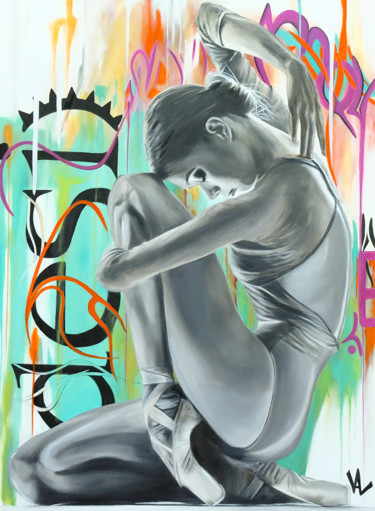 Peinture intitulée "The dancer's rest" par Val Escoubet, Œuvre d'art originale, Huile