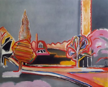 Peinture intitulée "Lac II" par Pascal Buffard, Œuvre d'art originale, Huile
