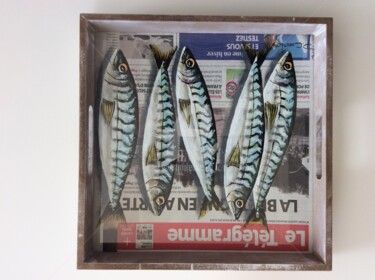 Peinture intitulée "Plateau maquereaux…" par Philippe Coeurdevey, Œuvre d'art originale, Acrylique