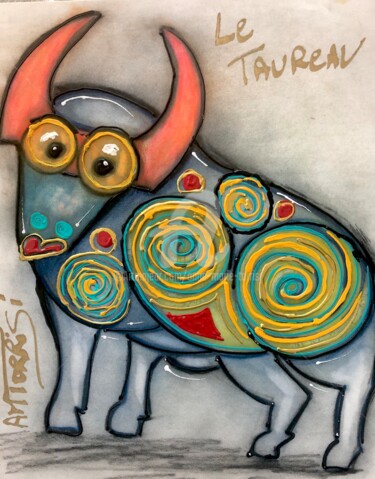 LE TAUREAU pastel