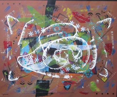 Peinture intitulée "Étude 1C" par Claude Gascon, Œuvre d'art originale, Acrylique Monté sur Châssis en bois