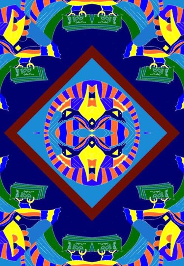 Arts numériques intitulée "Les Quatre Montagne…" par Laurent Lambot, Œuvre d'art originale, Travail numérique 2D