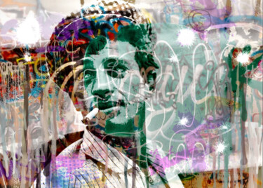 Bebel(Jean Paul Belmondo) Painting titled "Bebel(Jean Paul Bel…" by Stéphane Palazzotto, Original Artwork, Photo Montage