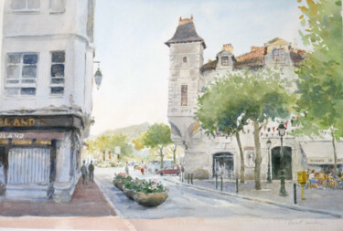 Painting titled "Maison Louis XIV St…" by Vincent Monluc, Original Artwork, Watercolor