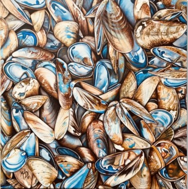 「Coquilles vides」というタイトルの絵画 M'Doによって, オリジナルのアートワーク, アクリル
