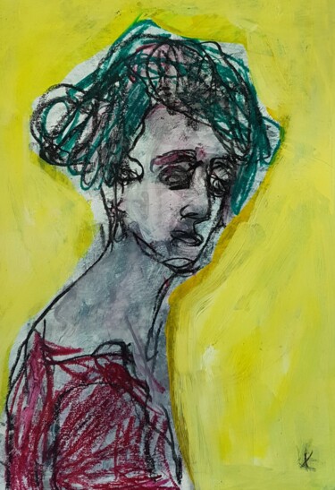 "Porträt 03" başlıklı Resim Barbara Kroll tarafından, Orijinal sanat, Pastel