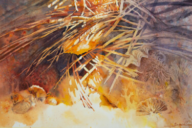 SEA PANTRY Painting titled "SEA PANTRY" by Samira Yanushkova, Original Artwork, Watercolor