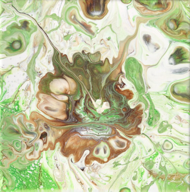 Pintura titulada "Greenfluid" por Bruno Abstract Art, Obra de arte original, Acrílico