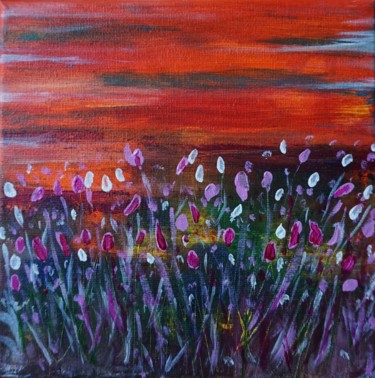 Peinture intitulée "Lavande" par Adrien C., Œuvre d'art originale, Acrylique