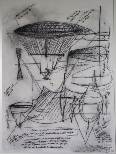 Gravures & estampes intitulée "Recherche pour une…" par Serge Reynaud (Art of Flying), Œuvre d'art originale, Impression num…