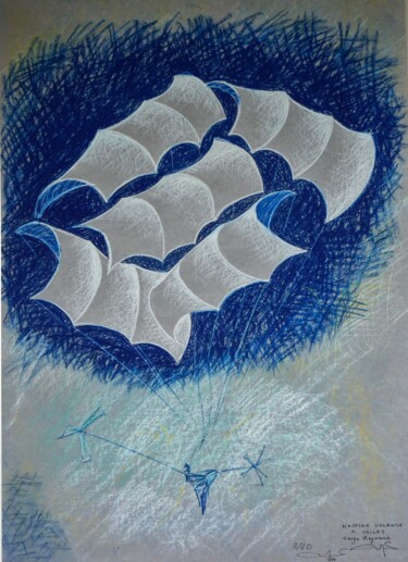 Gravures & estampes intitulée "Machine volante à v…" par Serge Reynaud (Art of Flying), Œuvre d'art originale, Impression nu…