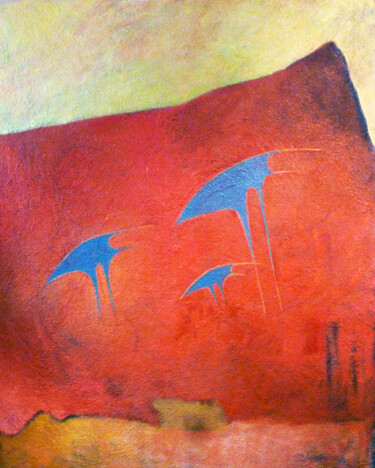 绘画 标题为“Blu Bird” 由Robert Winslow, 原创艺术品, 油