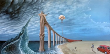 Malerei mit dem Titel "Nothingness" von Beklan Kızılçay, Original-Kunstwerk, Öl