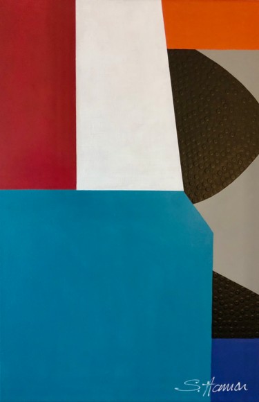 Malerei mit dem Titel "A colourful existen…" von Sylvie Hamou, Original-Kunstwerk, Acryl