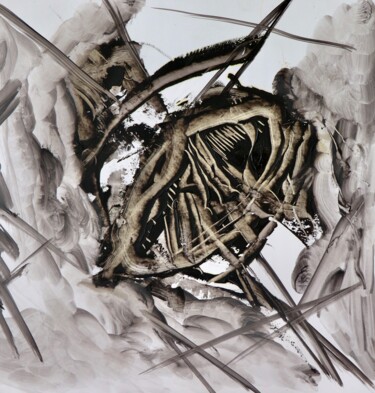 Painting titled "Cocon" by Guillaume Vincent, Original Artwork, Oil