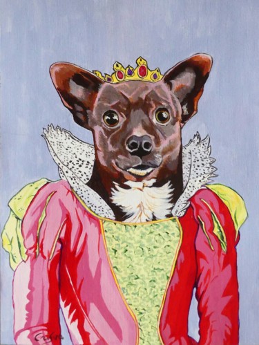 Peinture intitulée "Sara" par Christelle Vaesken, Œuvre d'art originale, Acrylique