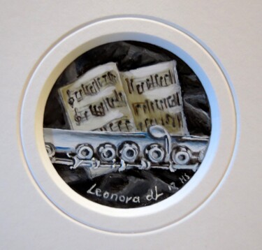 Painting titled "Silver Notes" by Leonora De Lange, Original Artwork, Oil