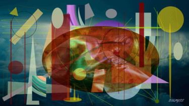 Arts numériques intitulée "Sky Seven" par Marc Bulyss, Œuvre d'art originale, Peinture numérique