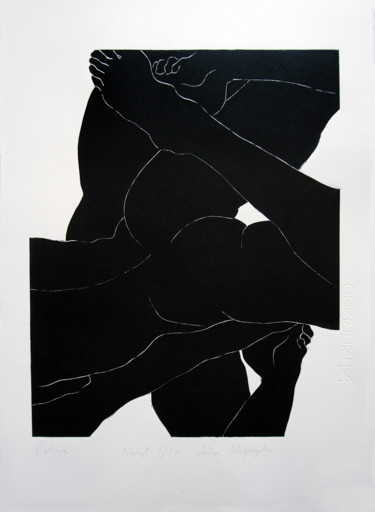 印花与版画 标题为“Kolizja” 由Luiza Kasprzyk, 原创艺术品, Linocuts