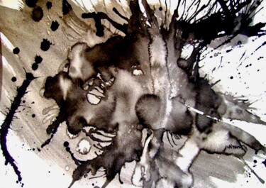Peinture intitulée "Coiffe" par Guillaume Vincent, Œuvre d'art originale, Encre