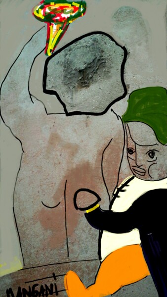 lancio del bouquet Arte digitale intitolato "lancio del bouquet" da Mangani', Opera d'arte originale, Fotomontaggio