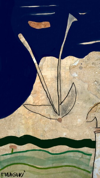 Arte digitale intitolato "Il Rondone e il Mon…" da Mangani', Opera d'arte originale, Fotomontaggio