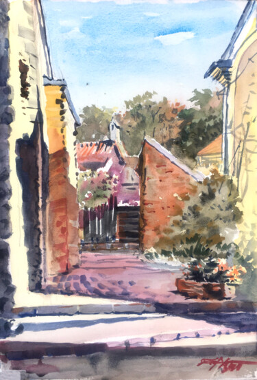 N°627 Viroflay #ArtistSupportPledge Painting titled "N°627 Viroflay #Art…" by Alexandre Dumitrescu, Original Artwork, Watercolor