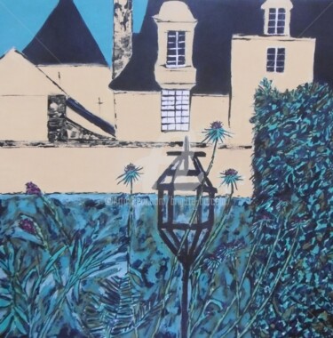 Peinture intitulée "Jardin de Locmaria" par Brigitte Barcelo, Œuvre d'art originale, Acrylique