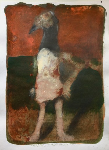 Pittura intitolato "bird duke" da Sergii Shkoliar, Opera d'arte originale, Tempera