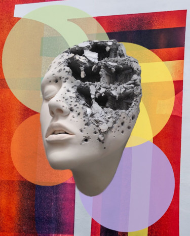 Colagens intitulada "A mente contemporân…" por Lonven'S Art Collage, Obras de arte originais, Foto Montagem