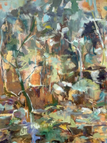 Painting titled ""Le Chaos de Huelgo…" by Pierre Quentel, Original Artwork, Oil