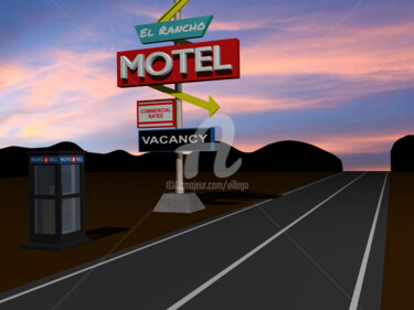 Digital Arts titled "MOTEL" by Mahmoud Lahbib, Original Artwork, 3D Modeling