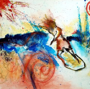 Schilderij getiteld "nose 2" door Marc Turpaud, Origineel Kunstwerk, Acryl