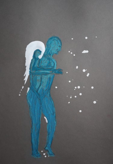 图画 标题为“Blue” 由Adam Spinosa, 原创艺术品, 粉笔
