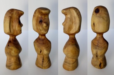 Escultura intitulada "Eu choro" por Pedro Guimarães, Obras de arte originais, Madeira