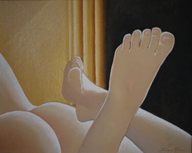 Tekening getiteld "La tête ailleurs" door Jacques Place, Origineel Kunstwerk, Pastel