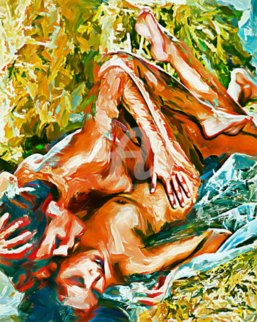 数字艺术 标题为“Female friends 02” 由Tobias Ginski, 原创艺术品, 数字油画