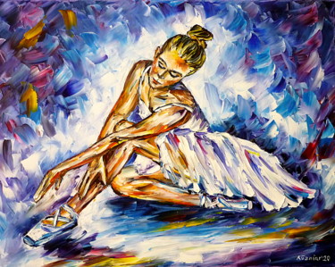 Ballettübung Painting titled "Ballettübung" by Mirek Kuzniar, Original Artwork, Oil