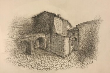 Disegno intitolato "Freehand sketch "No…" da Roger Harb, Opera d'arte originale, Inchiostro