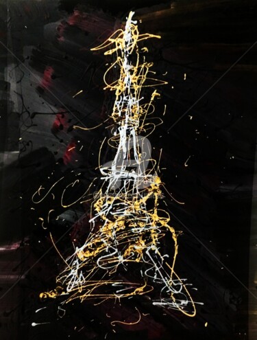 Peinture intitulée "Bynight" par Julferas, Œuvre d'art originale, Acrylique