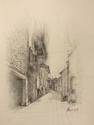 Disegno intitolato "Freehand sketch "SP…" da Roger Harb, Opera d'arte originale, Inchiostro