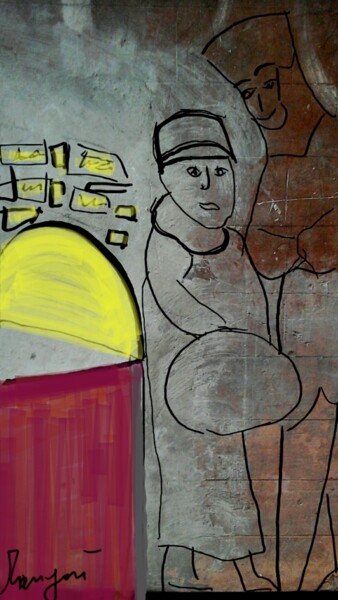 Arte digitale intitolato "Il pizzaiolo" da Mangani', Opera d'arte originale, Fotomontaggio