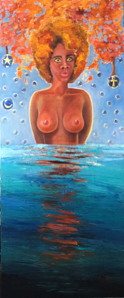 Peinture intitulée "ROSY" par Ami, Œuvre d'art originale, Huile