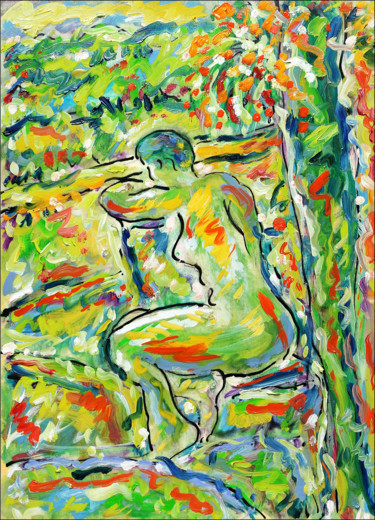 Painting titled "Mont Gargan1" by Jean Mirre, Original Artwork, Oil