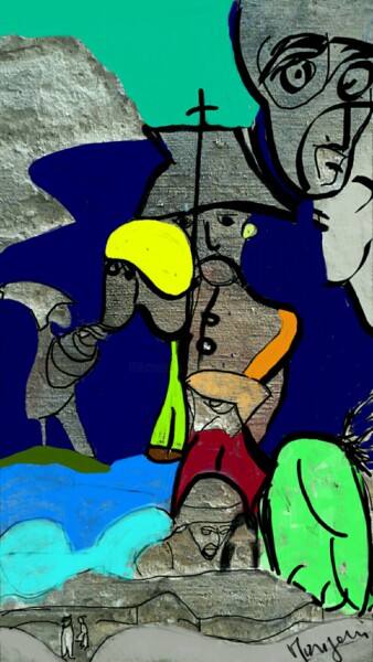 Arte digitale intitolato "Rientro nelle March…" da Mangani', Opera d'arte originale, Fotomontaggio
